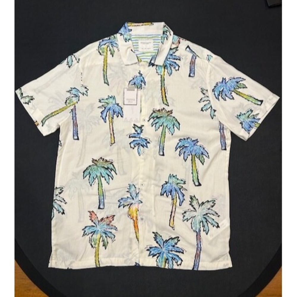 Denim & Flower‎ Ricky Singh Hawaiian Button Down 100% Viscose Shirt NWT - Size L